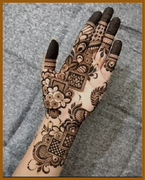 Royal Front Hand Mehndi Design With Elite Geometrical Detailing